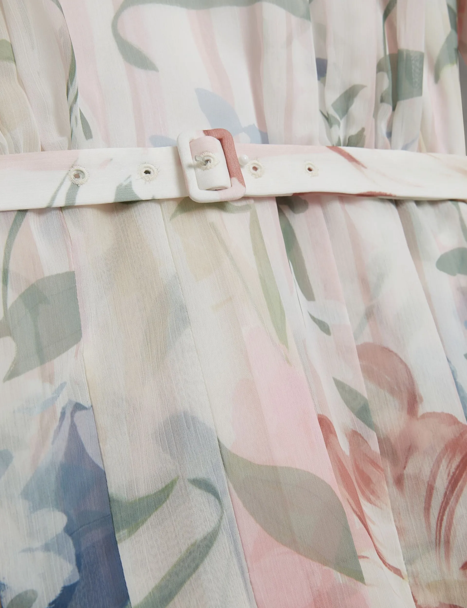 New Lobster Limited Festliche Kleidung|Neue Frühlingsblumen<Minikleid mit Blumenmuster, plissiert, langärmelig