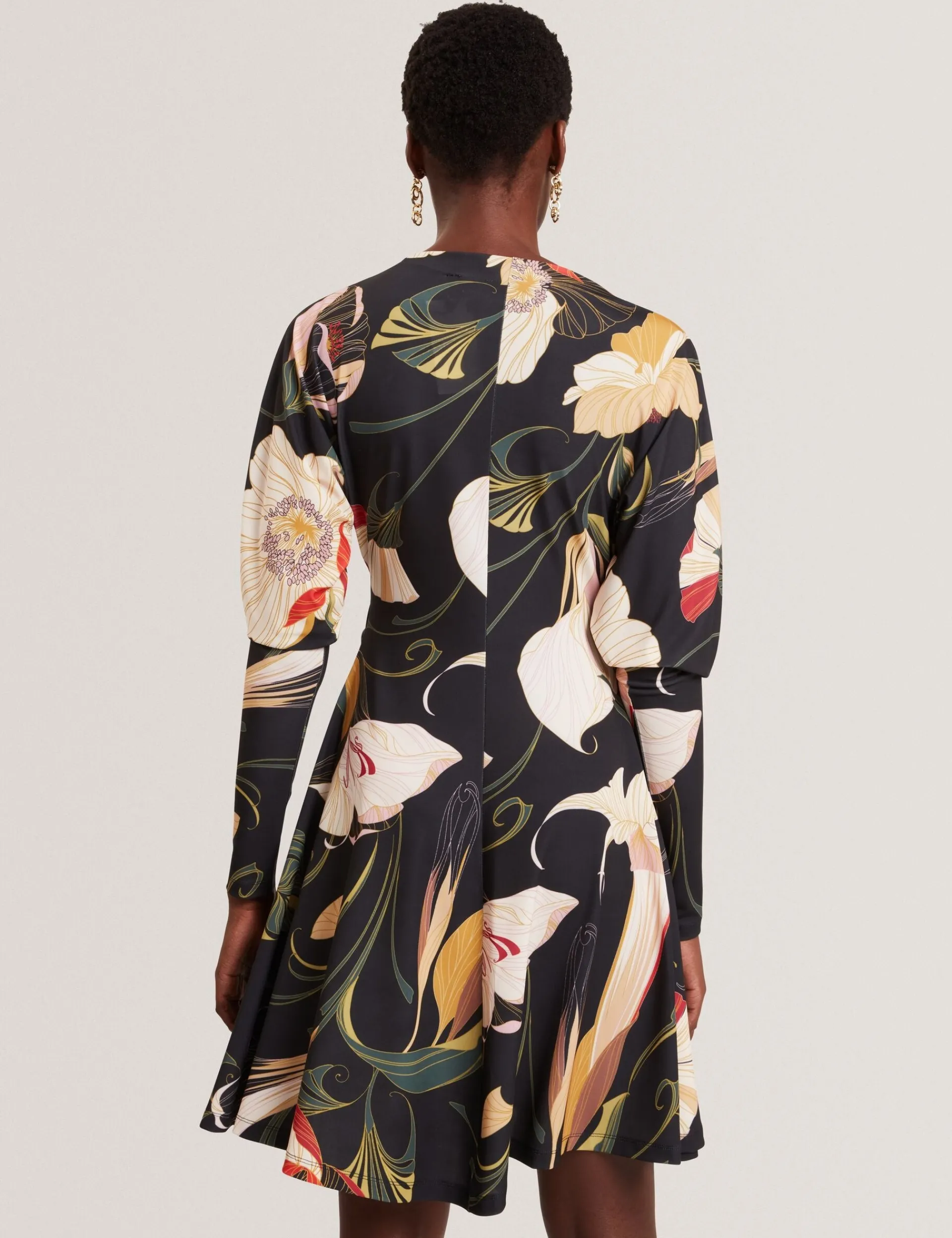 New Lobster Limited Festliche Kleidung|Neue Frühlingsblumen<Minikleid mit Wickeloptik und Blumenmuster