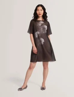 New Lobster Limited Kleider<Mini-T-Shirt-Kleid aus Organza mit Blumenmuster
