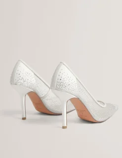 Damen New Lobster Limited Festliche Kleidung|Die Hochzeitsredaktion<Mit Strass besetzte Stiletto-Pumps aus Mesh