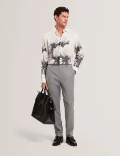 Herren New Lobster Limited Luxusgeschenke Für Herren|Arbeitskleidung<Monochromes Langarmhemd mit Blumenmuster