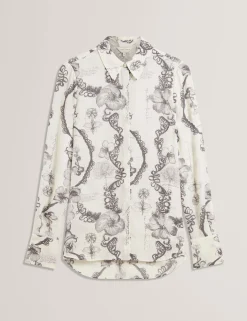 New Lobster Limited Oberteile & Blusen|Neue Frühlingsblumen<Nottingham Lace Print Longline Shirt