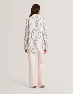 New Lobster Limited Oberteile & Blusen|Neue Frühlingsblumen<Nottingham Lace Print Longline Shirt