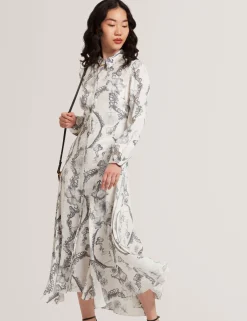 New Lobster Limited Kleider|Neue Frühlingsblumen<Nottingham Midi-Hemdkleid mit Spitzenprint