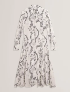 New Lobster Limited Kleider|Neue Frühlingsblumen<Nottingham Midi-Hemdkleid mit Spitzenprint