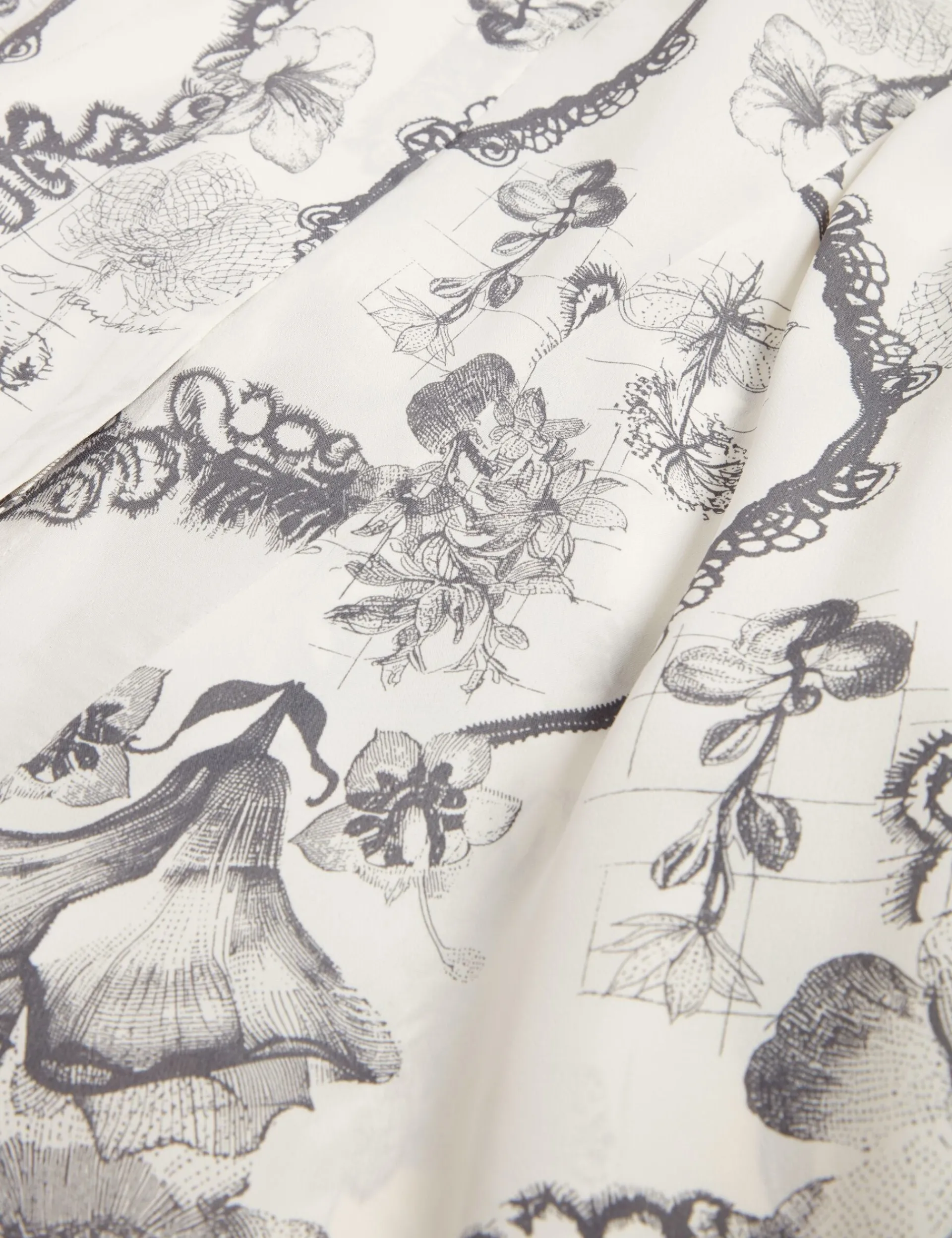 New Lobster Limited Kleider|Neue Frühlingsblumen<Nottingham Midi-Hemdkleid mit Spitzenprint