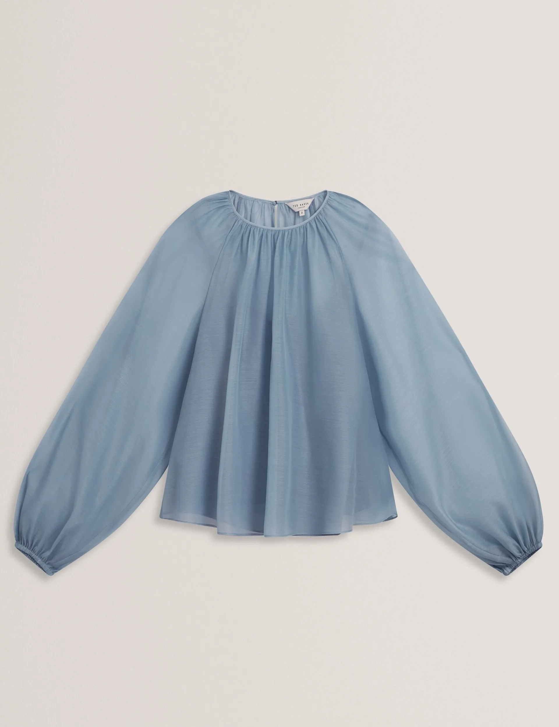 New Lobster Limited Festliche Kleidung|Oberteile & Blusen<Organza-Bluse mit langen Ballonärmeln