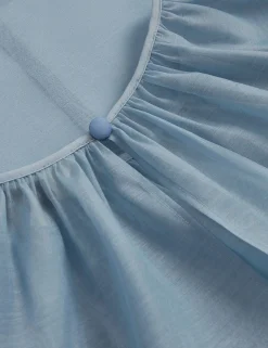 New Lobster Limited Festliche Kleidung|Oberteile & Blusen<Organza-Bluse mit langen Ballonärmeln