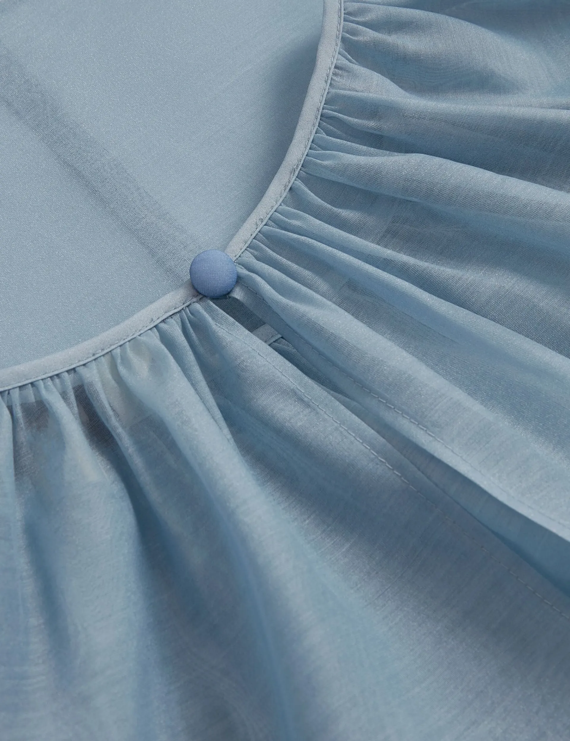 New Lobster Limited Festliche Kleidung|Oberteile & Blusen<Organza-Bluse mit langen Ballonärmeln