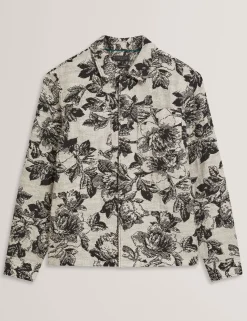 Herren New Lobster Limited Luxusgeschenke Für Herren|Mäntel Und Jacken<Overshirt mit schattiertem Blumenmuster und Jacquard-Einsatz