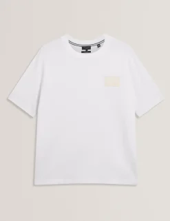 New Lobster Limited Oberteile & T-Shirts<Oversized-T-Shirt aus Baumwolle mit Logo-Patch