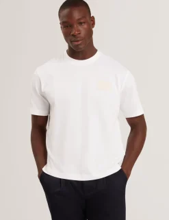 New Lobster Limited Oberteile & T-Shirts<Oversized-T-Shirt aus Baumwolle mit Logo-Patch
