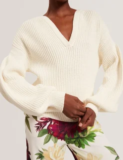 New Lobster Limited Oberteile & Blusen|Pullover & Strickjacken<Oversized V-Ausschnitt Fischerpullover