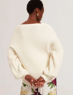 New Lobster Limited Oberteile & Blusen|Pullover & Strickjacken<Oversized V-Ausschnitt Fischerpullover