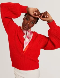New Lobster Limited Oberteile & Blusen|Pullover & Strickjacken<Oversized V-Ausschnitt Fischerpullover