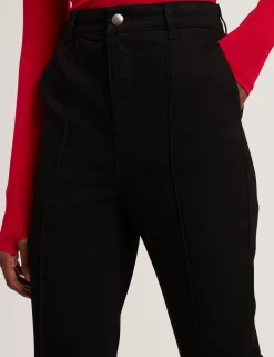 New Lobster Limited Hosen & Shorts<Pintuck Kick Flare High Waisted Jeans