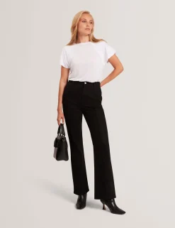 New Lobster Limited Hosen & Shorts<Pintuck Kick Flare High Waisted Jeans