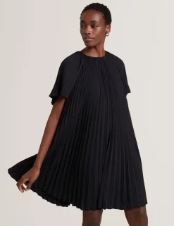 New Lobster Limited Kleider<Plissiertes A-Linien-Minikleid mit kurzen Ärmeln