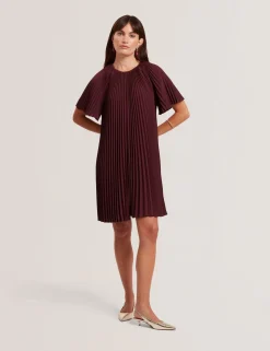 New Lobster Limited Kleider<Plissiertes A-Linien-Minikleid mit kurzen Ärmeln