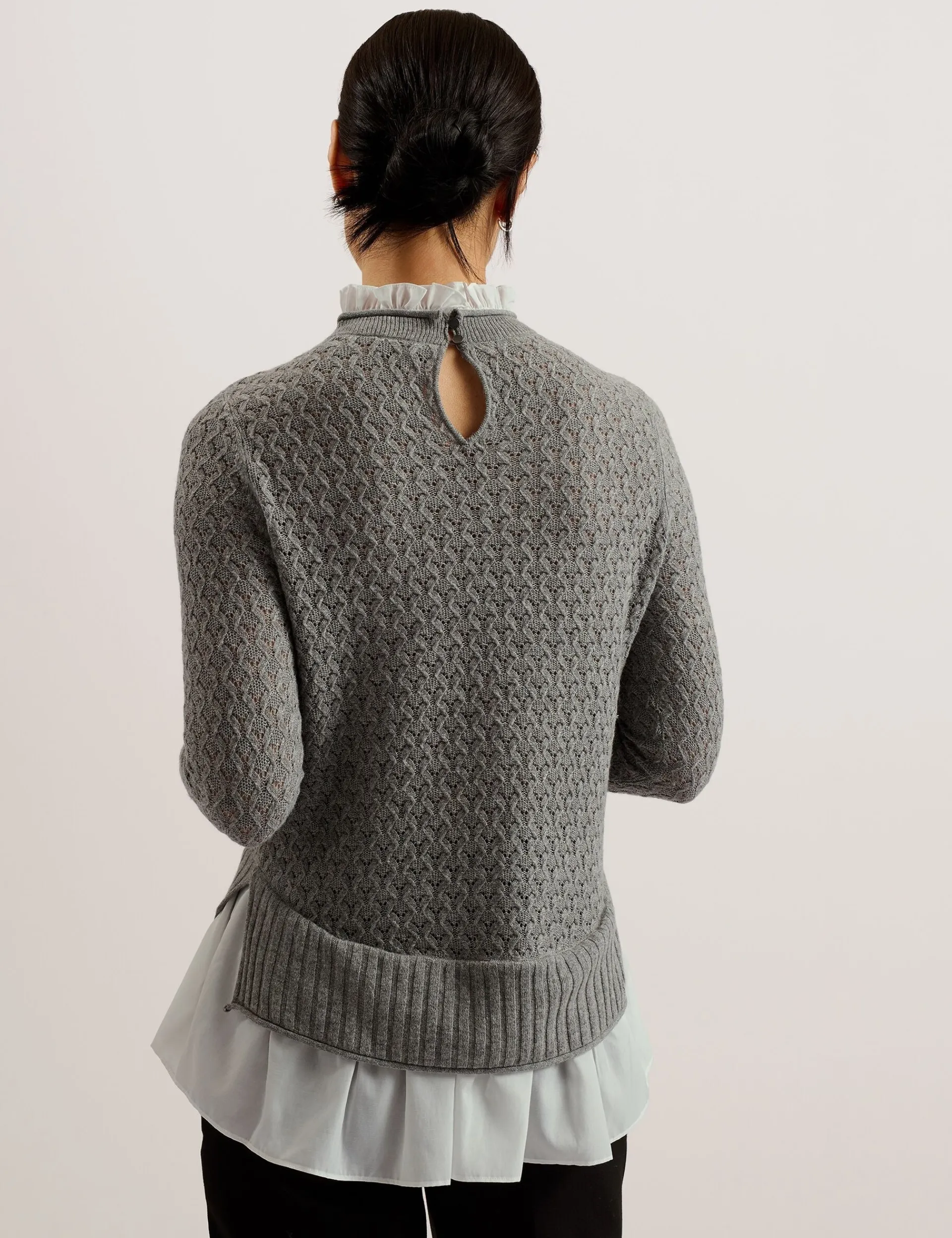 New Lobster Limited Oberteile & Blusen|Pullover & Strickjacken<Pointelle-Strickpullover mit Hemdsaum