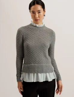 New Lobster Limited Oberteile & Blusen|Pullover & Strickjacken<Pointelle-Strickpullover mit Hemdsaum