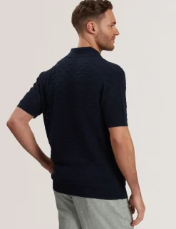 New Lobster Limited Der Weihnachtsladen|Pullover & Strickwaren<Poloshirt aus strukturiertem Strickgewebe aus Seide und Baumwolle