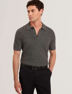 New Lobster Limited Im Trend: Gestrickte Tops|Arbeitskleidung<Poloshirt mit strukturierter Stricknaht