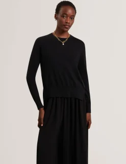 New Lobster Limited Anzüge & Zweiteiler|Oberteile & Blusen<Pullover mit Blattdruck und gewebtem Rücken