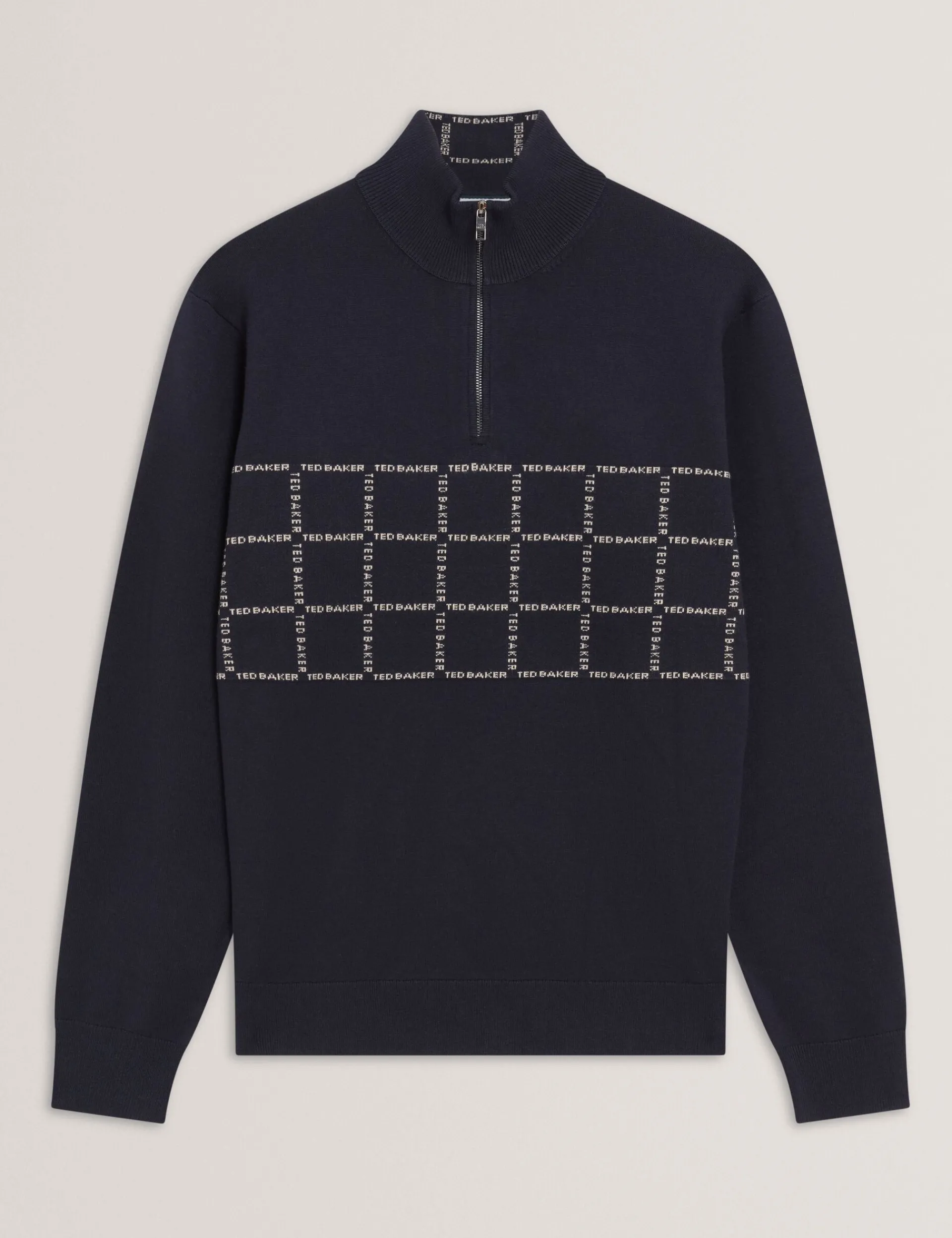 New Lobster Limited Breezy Blues Bearbeiten|Sweatshirts & Kapuzenpullover<Pullover mit halben Reißverschluss und Karomuster