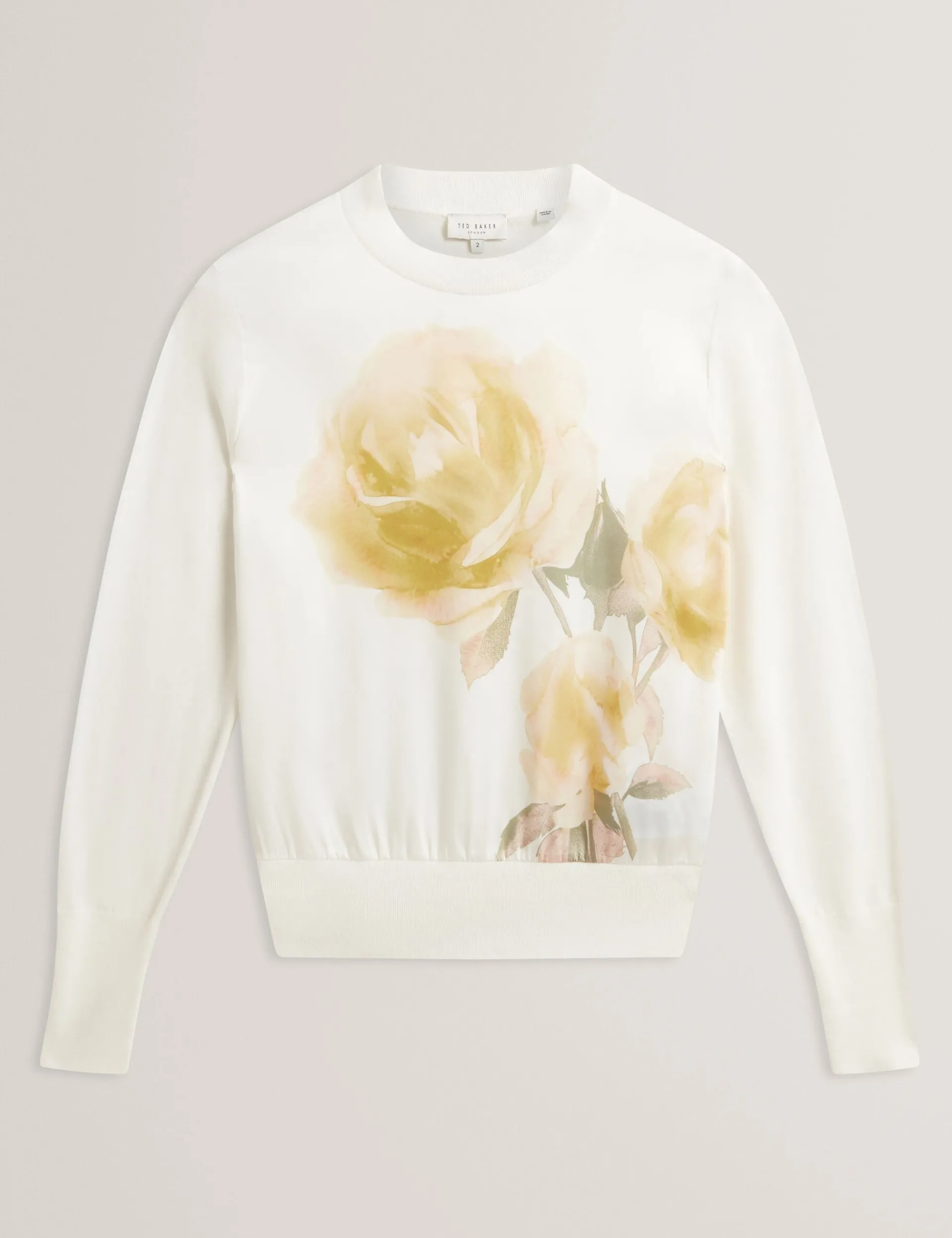 New Lobster Limited Oberteile & Blusen|Neue Frühlingsblumen<Pullover mit Rosenprint und Webfront