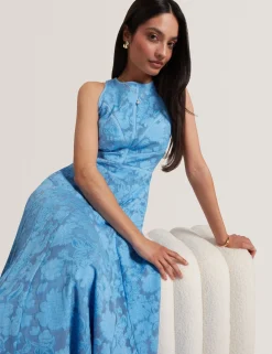 New Lobster Limited Die Hochzeitsredaktion|Der Weihnachtsladen<Ärmelloses A-Linien Midikleid mit Blumenmuster