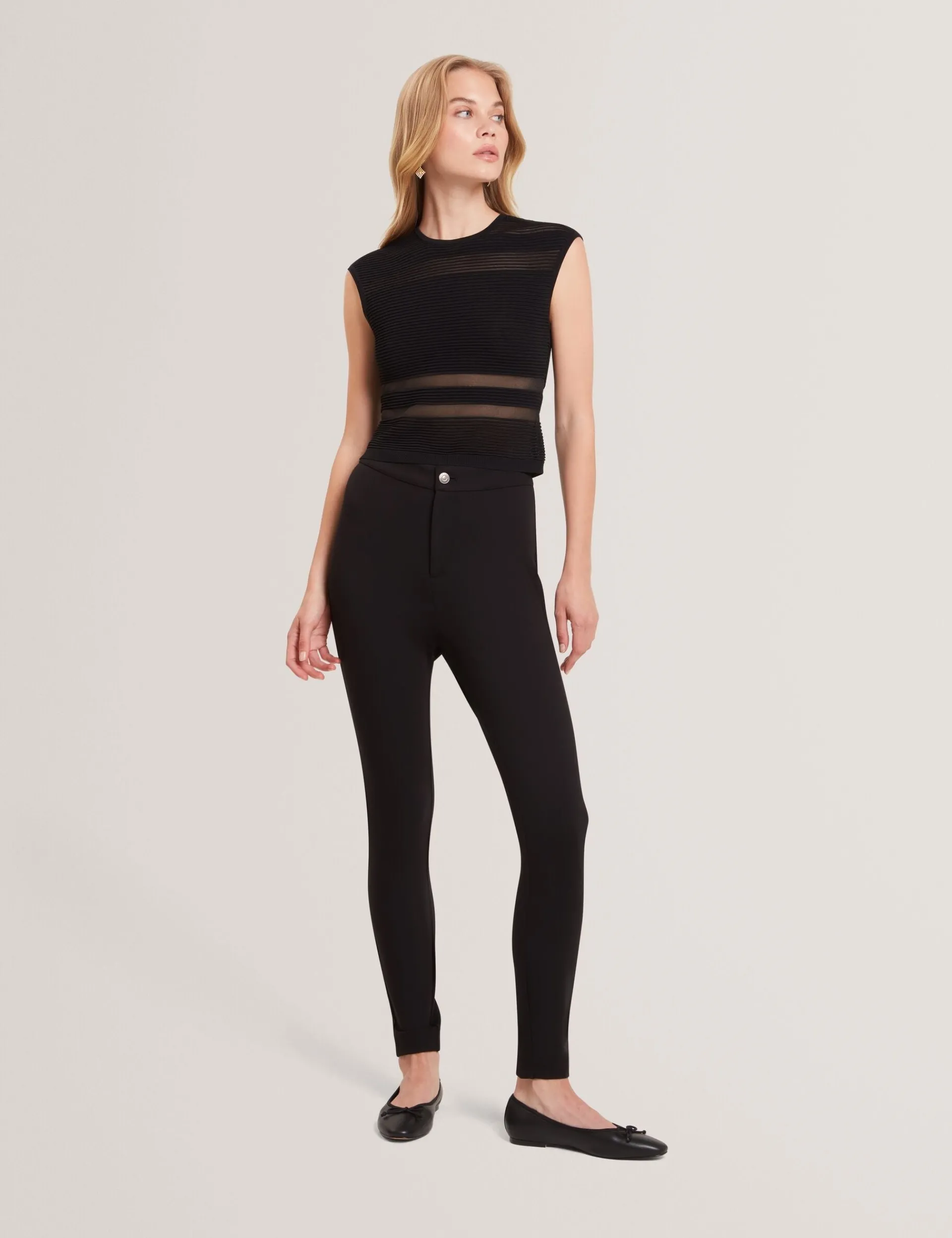 New Lobster Limited Anzüge & Zweiteiler|Oberteile & Blusen<Ärmelloses Crop-Top aus transparentem Strick mit Einsätzen