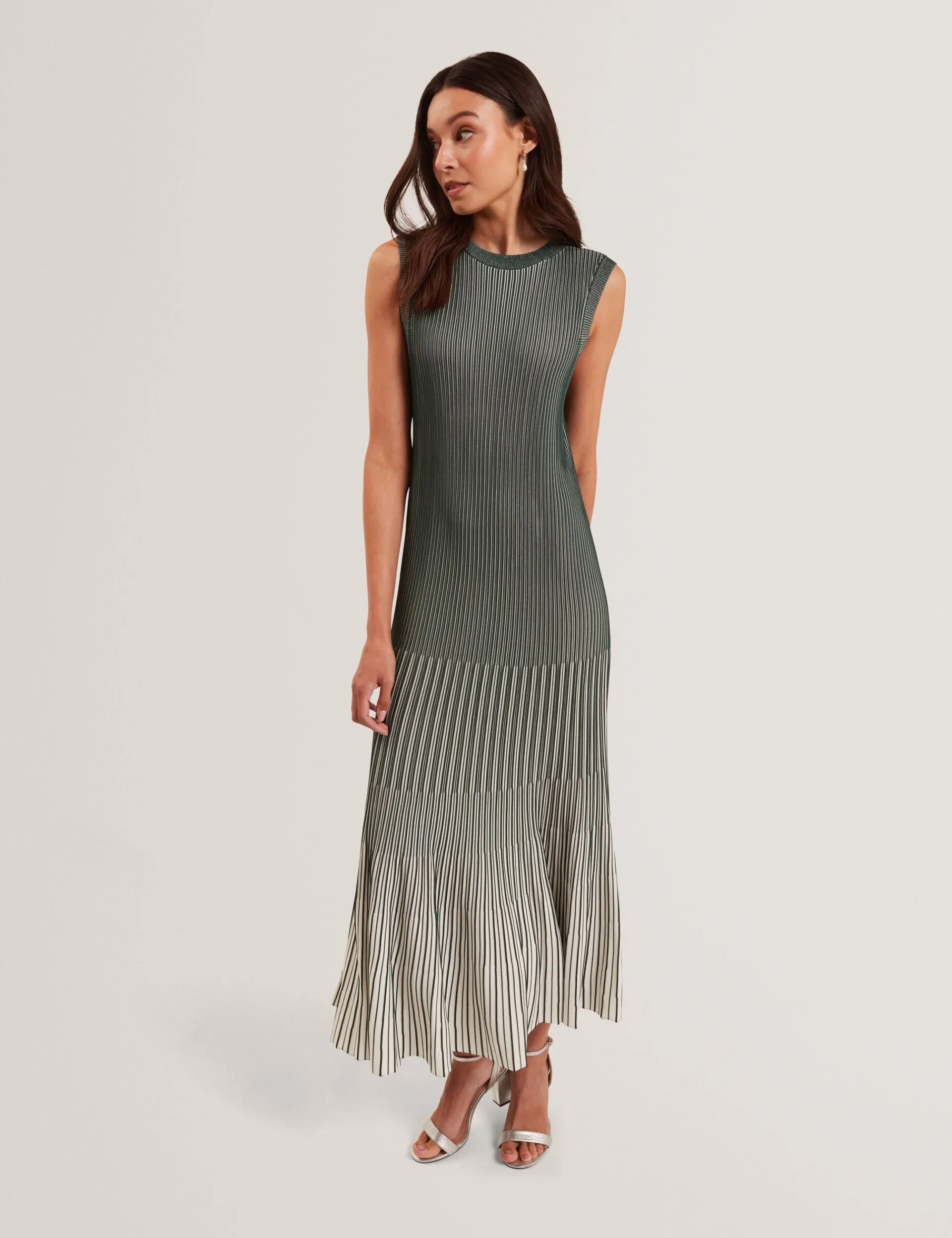 New Lobster Limited Kleider<Ärmelloses Midikleid aus Strick mit Strukturstreifen