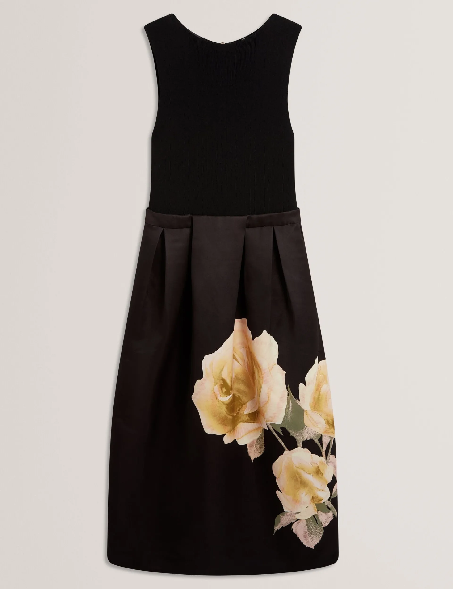 New Lobster Limited Golden Hour|Die Satin-Kollektion<Ärmelloses Midi-Kleid mit Rosenmuster