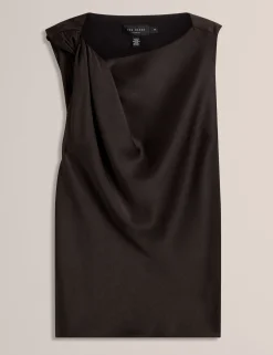 New Lobster Limited Oberteile & Blusen|Die Satin-Kollektion<Ärmelloses Top aus Satin mit Drehausschnitt