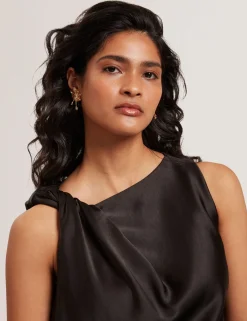 New Lobster Limited Oberteile & Blusen|Die Satin-Kollektion<Ärmelloses Top aus Satin mit Drehausschnitt