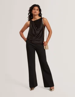 New Lobster Limited Oberteile & Blusen|Die Satin-Kollektion<Ärmelloses Top aus Satin mit Drehausschnitt