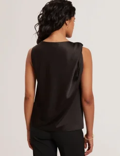 New Lobster Limited Oberteile & Blusen|Die Satin-Kollektion<Ärmelloses Top aus Satin mit Drehausschnitt
