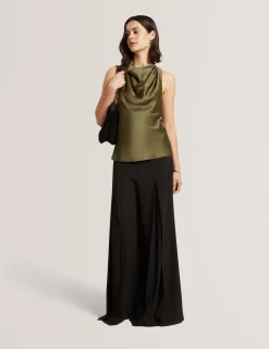 New Lobster Limited Oberteile & Blusen|Die Satin-Kollektion<Ärmelloses Top aus Satin mit Wasserfallausschnitt