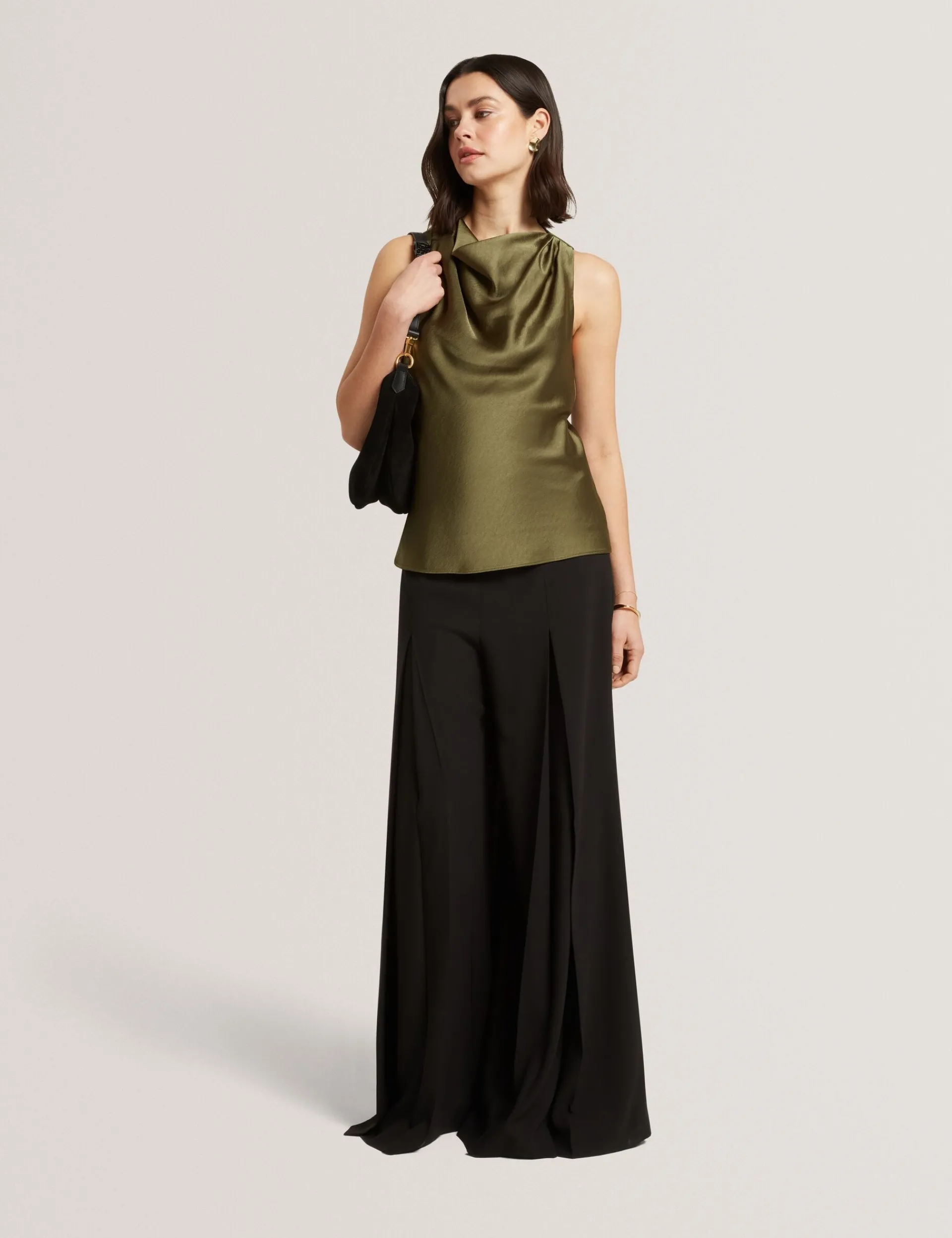 New Lobster Limited Oberteile & Blusen|Die Satin-Kollektion<Ärmelloses Top aus Satin mit Wasserfallausschnitt