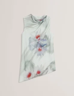 New Lobster Limited Der Weihnachtsladen|Anzüge & Zweiteiler<Ärmelloses Top mit Lilienmuster und drapiertem Ausschnitt