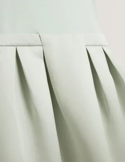 New Lobster Limited Die Hochzeitsredaktion|Die Satin-Kollektion<Ärmelloses Tulpen-Midikleid aus Strick und Satin