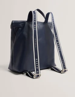 New Lobster Limited Icon & Signature Taschen|Luftiger Blues Bearbeiten<Rucksack mit Ledergurt und Klappverschluss
