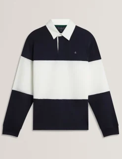 New Lobster Limited Breezy Blues Bearbeiten|Oberteile & T-Shirts<Rugby-Shirt aus Jersey-Baumwolle mit Blockstreifen