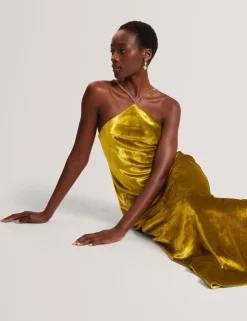 New Lobster Limited Kleider<Samt-Maxikleid mit Neckholder
