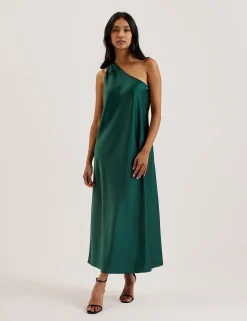 New Lobster Limited Kleider|Die Hochzeitsredaktion<Satin-Midikleid mit One-Shoulder-Schulter