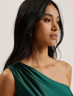 New Lobster Limited Kleider|Die Hochzeitsredaktion<Satin-Midikleid mit One-Shoulder-Schulter