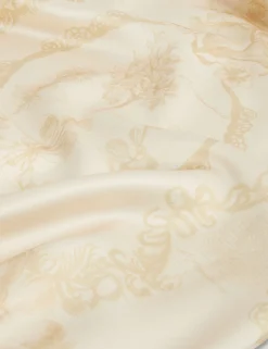 New Lobster Limited Die Hochzeitsredaktion|Golden Hour<Satin-Midikleid mit Spitzenprint, Wasserfallausschnitt und Spitzenbedruckung