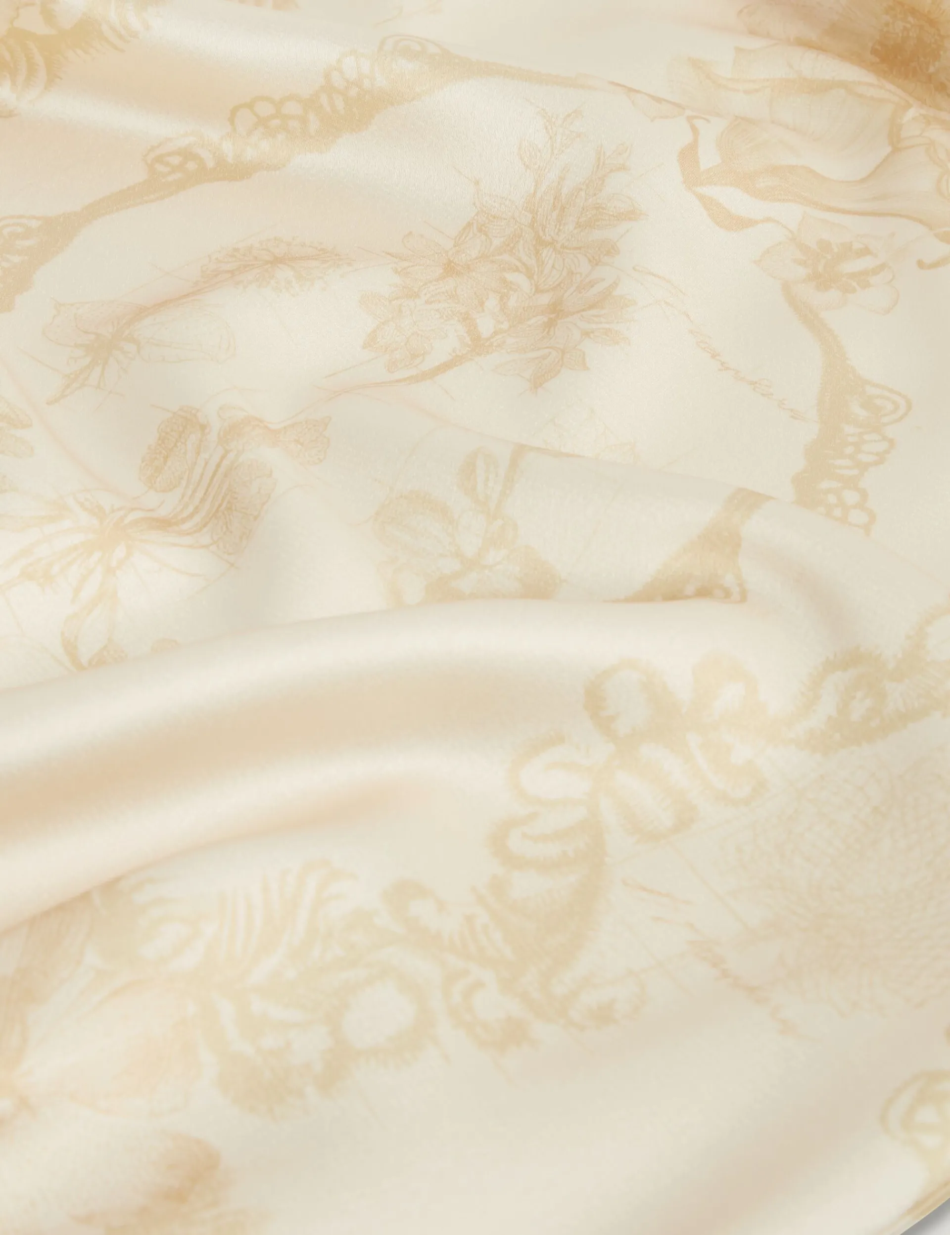 New Lobster Limited Die Hochzeitsredaktion|Golden Hour<Satin-Midikleid mit Spitzenprint, Wasserfallausschnitt und Spitzenbedruckung