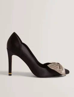 Damen New Lobster Limited Festliche Kleidung|Absätze<Satin-Pumps mit Strassschleife